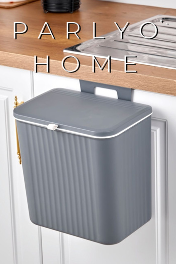 Parlyo Home 15 LT Kitchen Countertop and Cabinet Hanging Garbage Bin