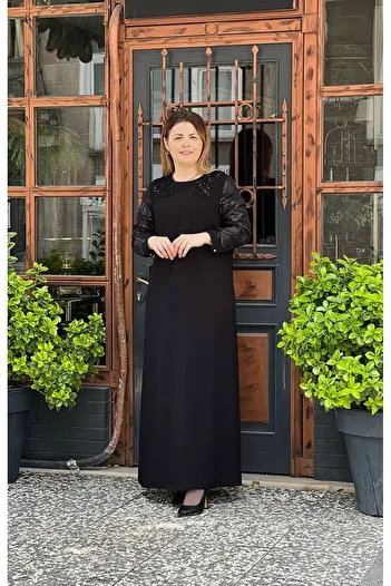 FUAT GÜRSEN Embroidered Dress 1100 Black