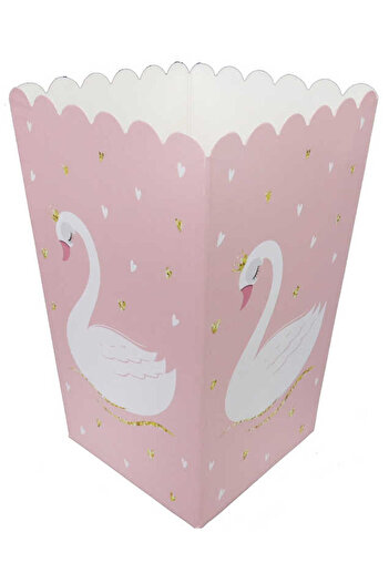 kidspartim Swan Themed Corn Box 8 Pieces