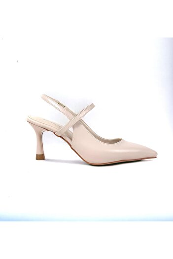 bescobel Olvan Brand 7 Cm Thin Heeled Women's Sandals - Skin Color 608