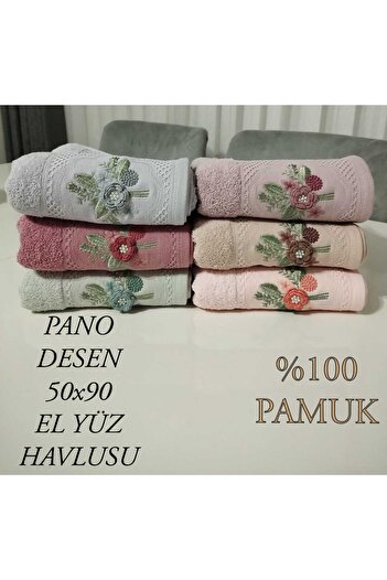 HMZ MORMENEKŞE HMZ ТЕКСТИЛЬНИЙ ПАНЕЛЬНИЙ ВЗОРЕЦЬ З БАВОВНИ 6 ШТ. 50X90 РУШНИК ДЛЯ ОБЛИЧЧЯ. ДЛЯ ВИПРАВЛЕННЯ, ЩОДЕННОГО ВИКОРИСТАННЯ.