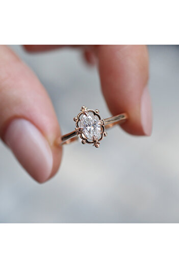 INZA mücevherat 0.50 CT Vintage Aria Pırlanta Yüzük