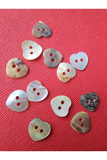 Beyna HEART SEDEF 1ST QUALITY NATURAL REAL SEDEF 13MM BUTTON 1 PACK 10 PIECES