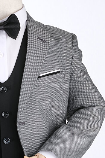 gees 4-8 Years Old Jacket Trousers Shirt Bow Tie Combination Suit