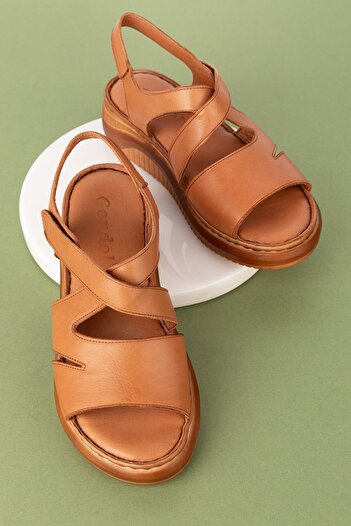 Gondol Genuine Leather Orthopedic Sole Comfortable Daily Sandals Imk.073