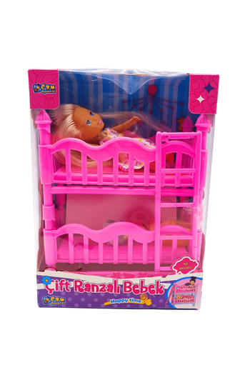 Can Toys Çift Katlı Ranzalı Bebekli Set K899-17