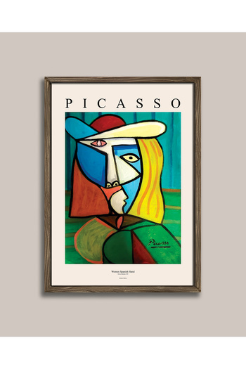 Vetro Design Picasso - Pictură înrămată manuală spaniolă cu femeie