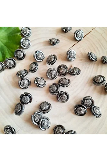 canan dizayn Metalized Half Framed Button 15 Mm(15 PCS)