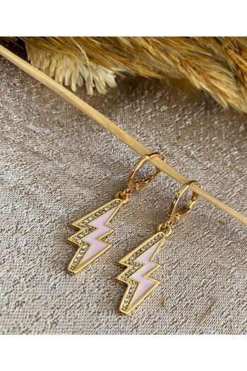Markiz Takı Light Pink Lightning Earrings