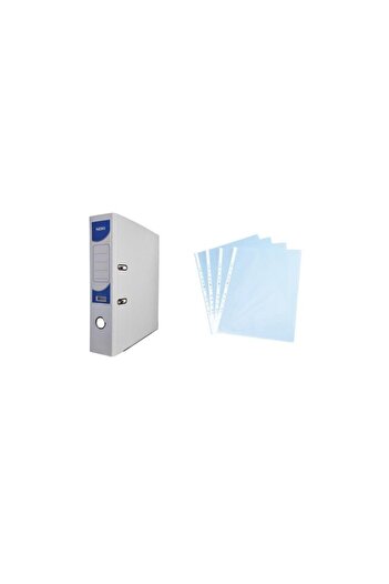Noki White Wide Office Folder + 100 Pieces Bag File