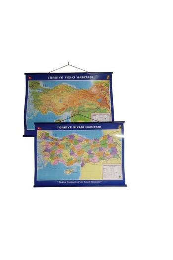 Puti Harta Politica si Fizica Turciei Dubla Fata 50x70 Cm