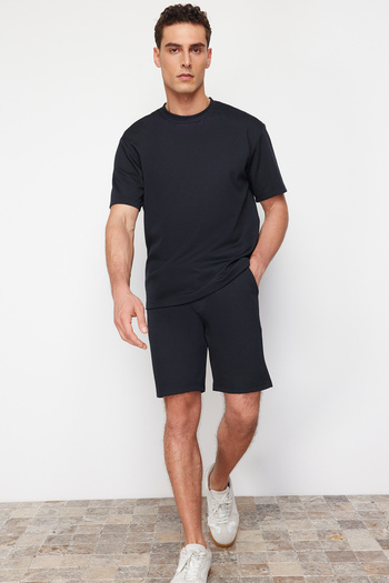 Trendyol Collection Μπλουζάκι Navy Blue Regular Cut - TMNSS24TS00258