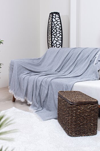 RAMSA TEKSTİL NATUREL BALIKSIRTI DESEN KOLTUK ÖRTÜSÜ