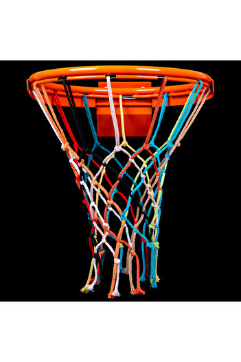 Nodes Basketball Hoop Net - Mixed Color - 2Pcs - Professional - with Tassels