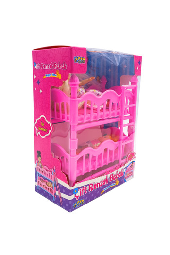 Can Toys Çift Katlı Ranzalı Bebekli Set K899-17