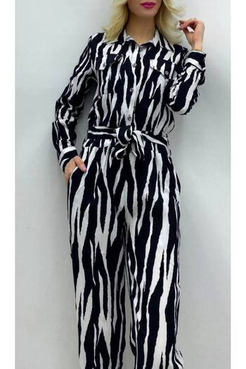 Mintaş Jumpsuit with Viscose Print