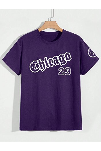 AFROGİYİM Unisex Chicago 23 Printed Oversize T-shirt