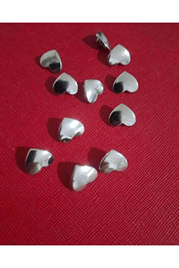 Beyna HEART GRAY METALLIZED BUTTON 1.5 CM 1 PACK 10 PIECES