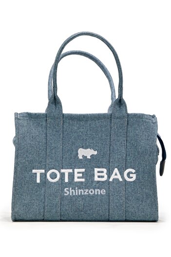 Shinzone Kadın Soft Tote Bag Kanvas Turkuaz Çanta