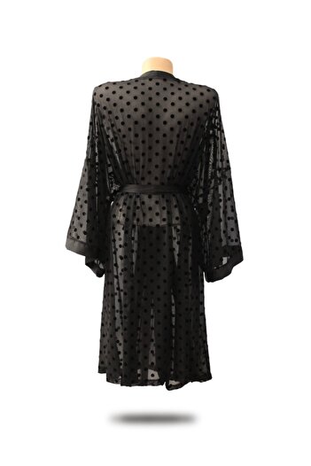 GOB Büyük Beden Poem Tulle Kimono/Morning Gown