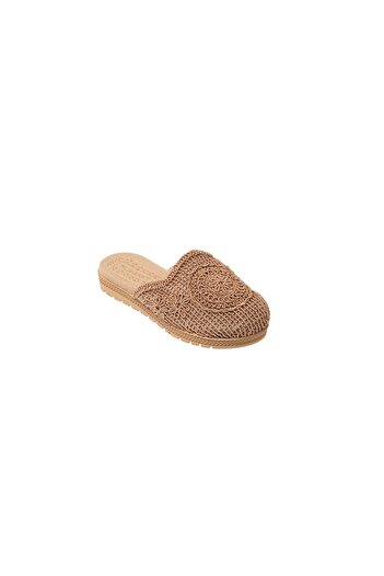 ALTUVATEKS Women's Braided Patterned Straw Slippers