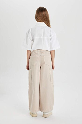 DeFacto C0451a8 Ss Wide Leg Kargo Geniş Paça Jean Pantolon