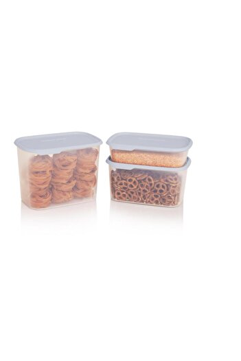 Tupperware حاوية تخزين مستطيلة ذات لمسة واحدة سعة 1.3 لتر