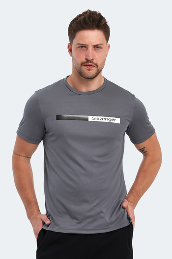 Slazenger NELS IN Ανδρικό μπλουζάκι σε σκούρο γκρι χρώμα