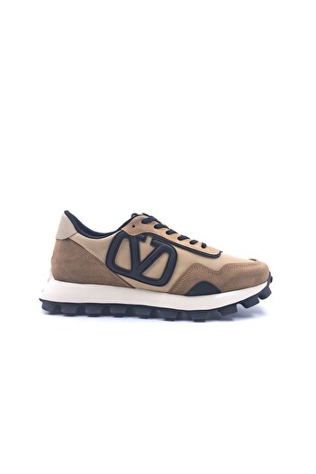 MARCOMEN Ανδρικά παπούτσια sneaker από γνήσιο δέρμα και ύφασμα ελαφρύ σχέδιο