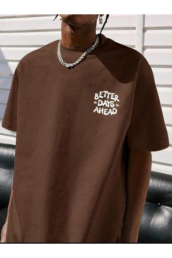 AFROGİYİM Unisex Better Days Ahead Back Printed Oversize T-shirt