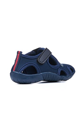 Allyup Günlük Unisex Çocuk Aqua Lacivert Sandalet Esnek Kaymaz Taban Cırtlı Yazlık Deniz Kreş Ayakkabı 141