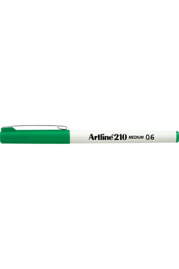 artline 210 Felt Tip Pen 0.6mm Medium Liner Green