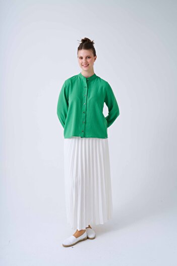 Niliwi 1032 ETK - Double Crepe Pleated Skirt