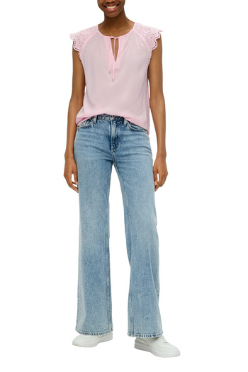 QS by s.Oliver Women's Pink Viscose Blouse