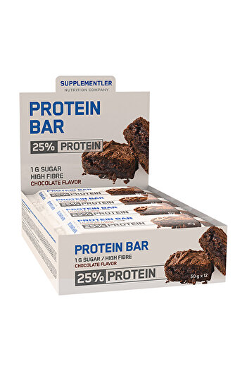 Supplementler Protein Bar 50 gr 12 Adet - Çikolata