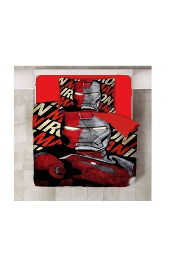 Homeilla 3D Digital Printing Micro Satin Single Duvet Cover Set Iron Man