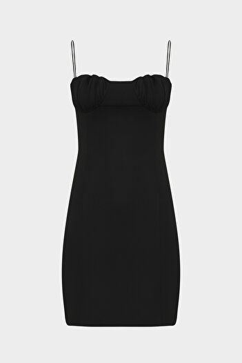 Açelya Okcu Premium Rope Strap Mini Woven Pencil Women's Dress