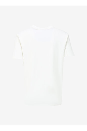 Discovery Expedition D4SM-TST3304 Beyaz Bisiklet Yaka Basic Baskılı Erkek T-Shirt