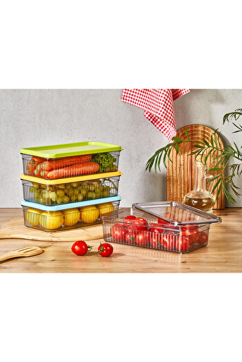 Open Home Concept 3-Piece 1800 ml Refrigerator Organizer - Storage Container