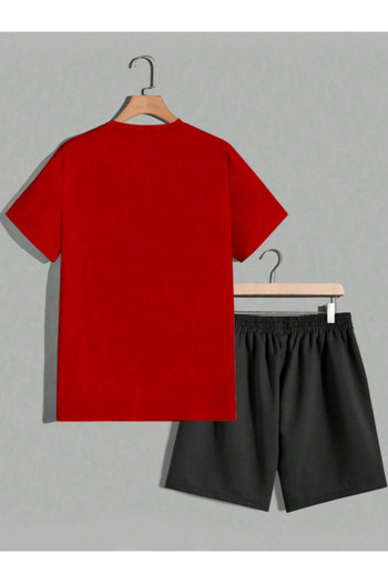Revasser Unisex Women/Men LosAngeles23 Custom Printed Shorts T-shirt Set