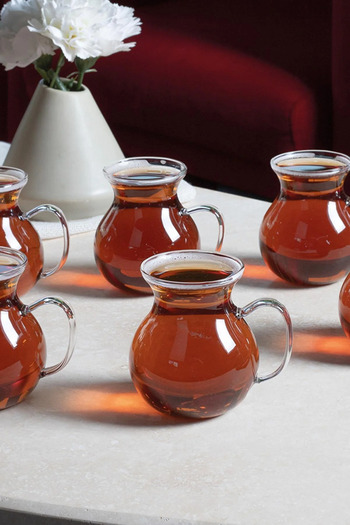Lizzy Perotti Enjoy Ala Borosilicate 6-Piece Tea Cup