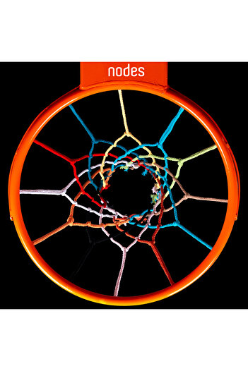 Nodes Basketball Hoop Net - Mixed Color - 1Pc - Professional - with Tassel