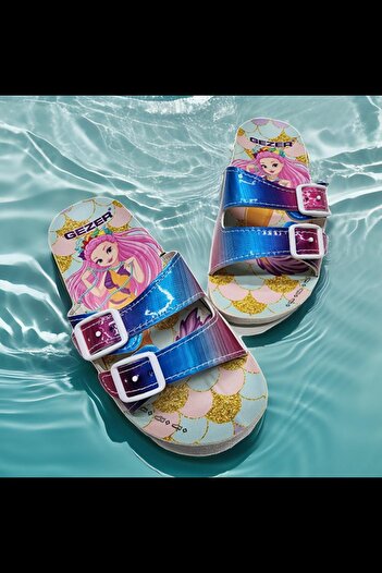 GEZER Children's Daily Figured Double Buckle Beach, Pool, Sea Slippers