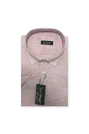 TWO HANDS Men's Plus Size Classic Short Sleeve Cotton Shirt 471