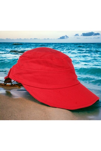 Shopiolog Bow Detailed Adjustable Back Women's Visor Hat Bow Wide Women's Hat