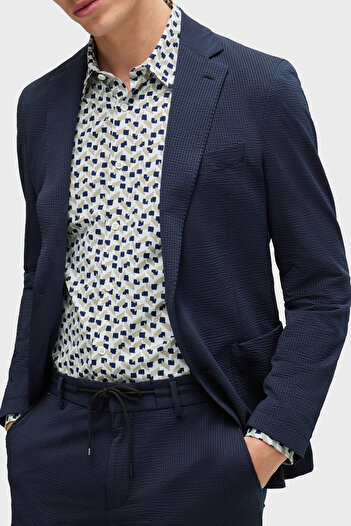 BOSS Desenli Streç Slim Fit Gömlek Erkek GÖMLEK 50513613 255