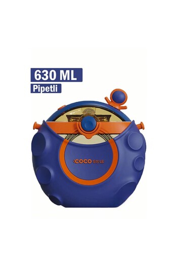 Vagonlife Vgn0006 - Coco Smile 630ml Astronaut Straw Steel Tritan Flask (Blue)