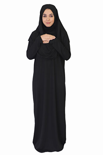 ZEHRANAZ NAMAZ ELBİSESİ ΜΑΥΡΟ ΦΟΡΕΜΑ ΠΡΟΣΕΥΧΗΣ ΜΟΝΤΕΛΟ ΧΩΡΙΣ ΦΕΡΜΟΥΑΡ