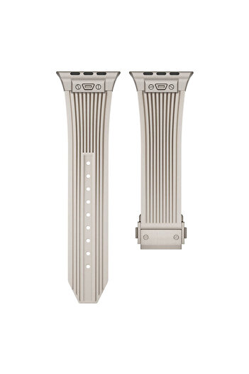 Rivor Apple Watch Seri 2/3/4/5/6/7/8/9/se/ultra/ultra 2 42 44 45 49mm Spor Görünümlü Silikon Kordon