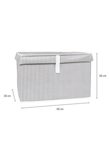 Milenay Kapaklı Çok Amaçlı Çamaşır-saklama-düzenleme Vb Hurç Kutu - 40x30x26 - Mini